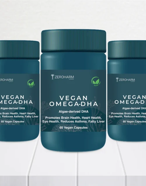 Vegan Omega 3 Capsules With Algae Derived DHA