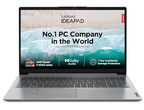 Lenovo IdeaPad 1 AMD Ryzen 5 5500U 15.6" (39.62cm) FHD Thin & Light Laptop