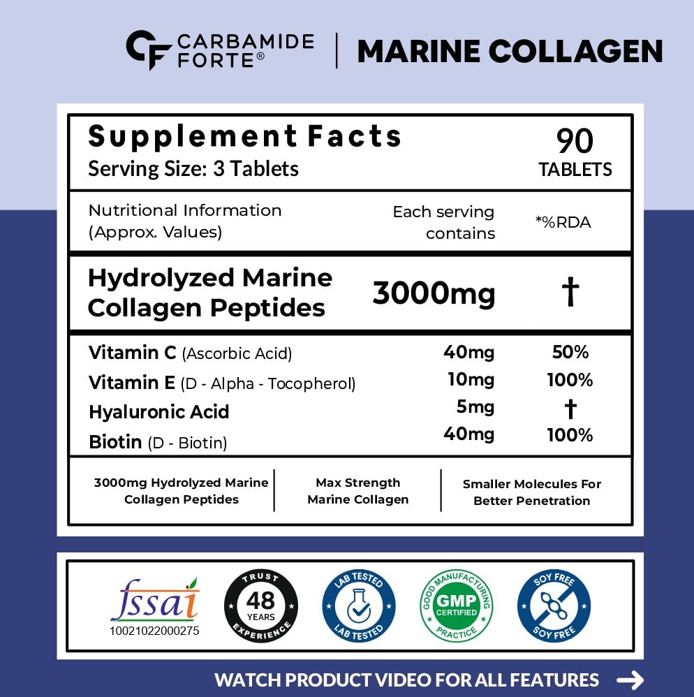 Carbamide Forte Hydrolyzed Marine Collagen Supplements for Women & Men - Image 8