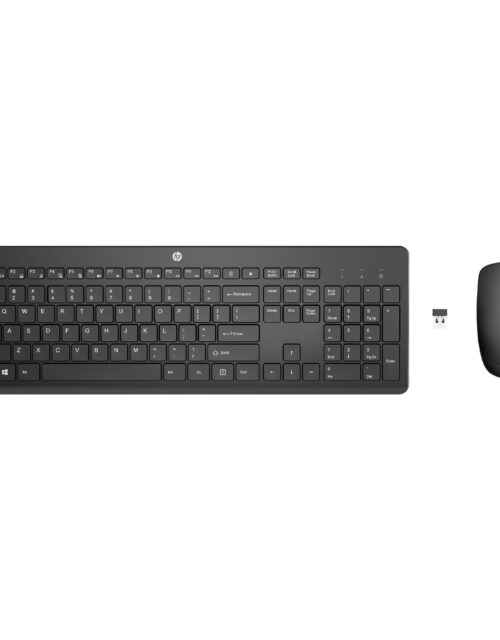 HP 230 Black Chicklet Wireless USB Keyboard and Mouse Set