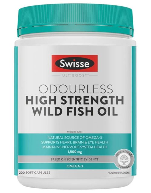 Swisse Fish Oil with 1500mg Omega 3 (Highest Concentrate In Single Capsule)