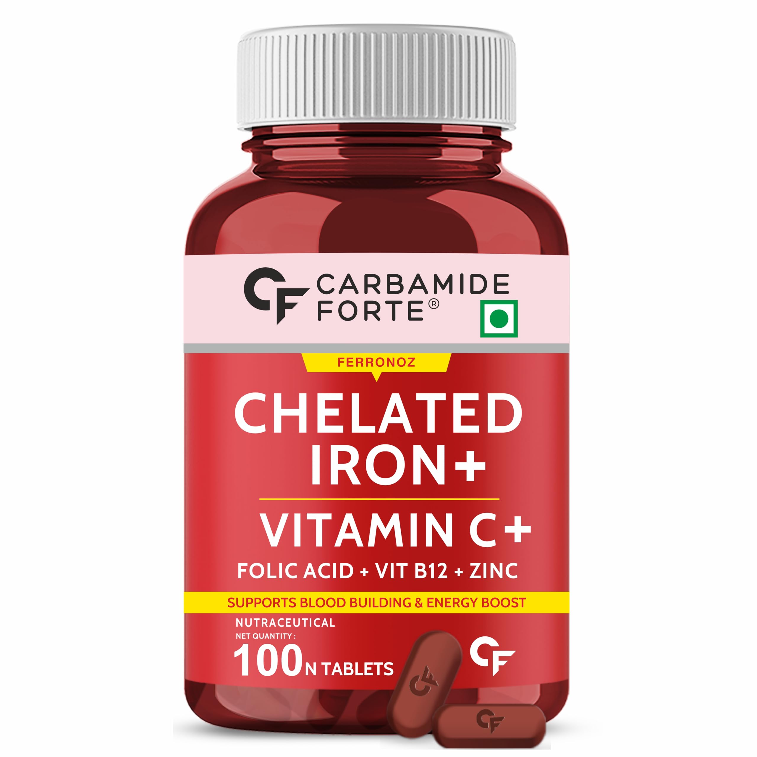 Carbamide Forte Chelated Iron Supplement for Women and Men