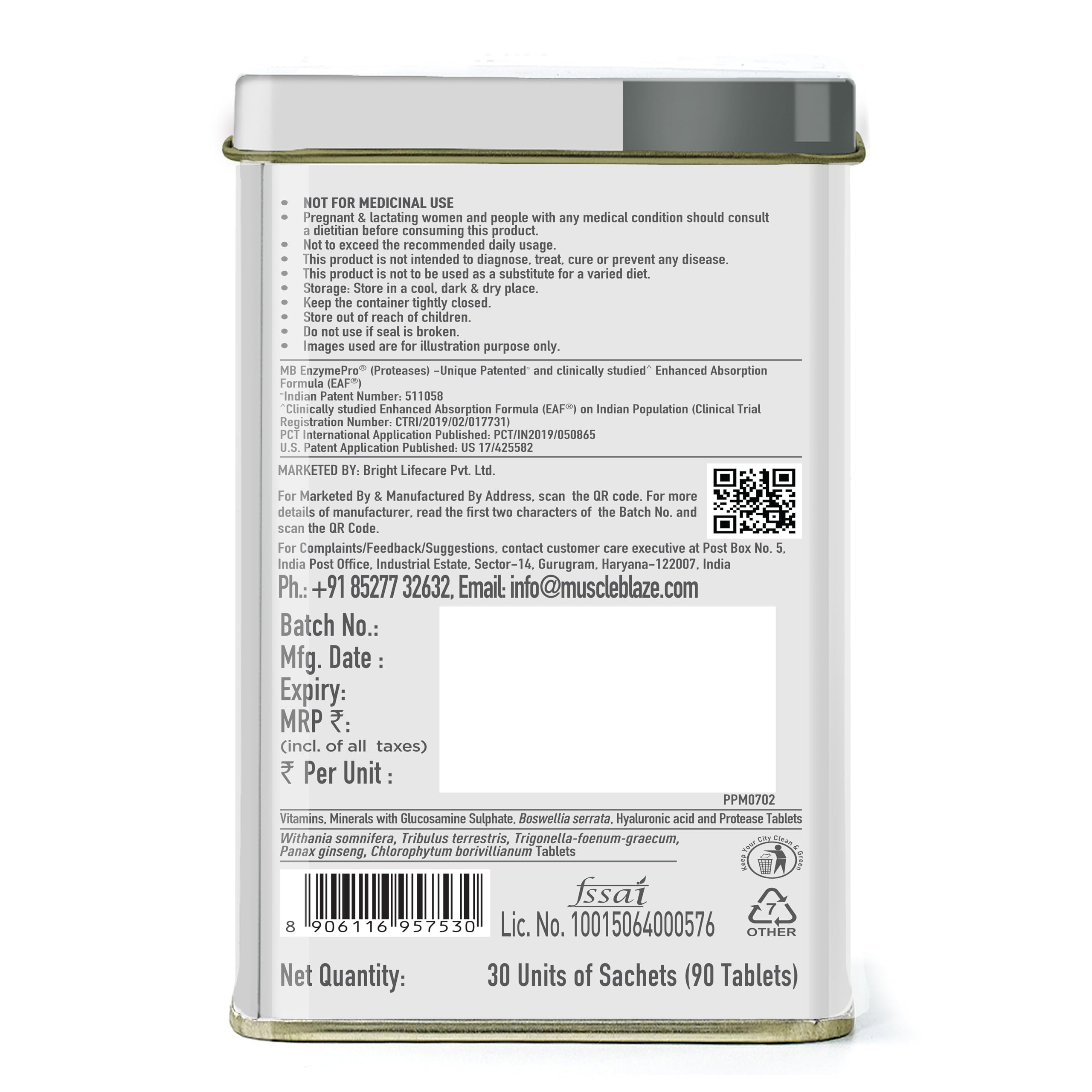 MuscleBlaze Biozyme Daily Multivitamin (90 Tablets) - Image 7