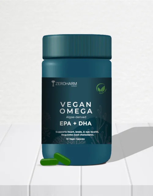 Vegan Omega 3 With Algae Derived EPA-DHA Capsules